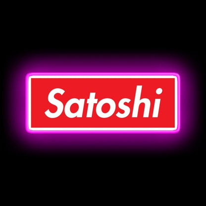Satoshi Red And White Neon Sign - Shineneon