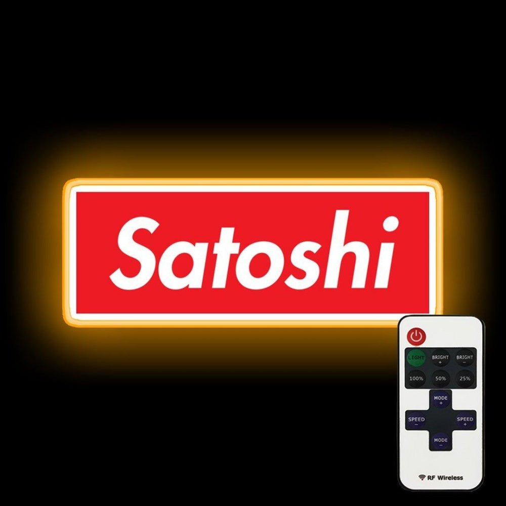 Satoshi Red And White Neon Sign - Shineneon