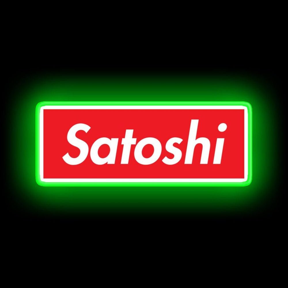 Satoshi Red And White Neon Sign - Shineneon