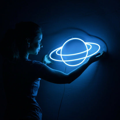 Saturn Led Neon Sign Bedroom Wall Art - Shineneon