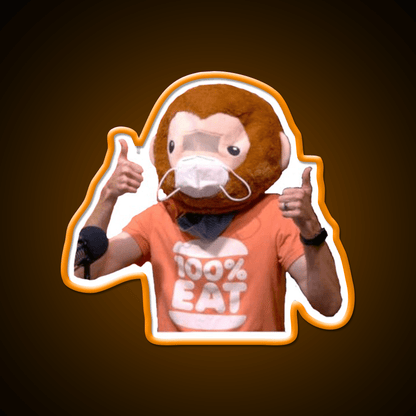 Sauce Monkey Thumb Up Fast Food Led Neon Sign For Burger Place Rgb Color - Shineneon