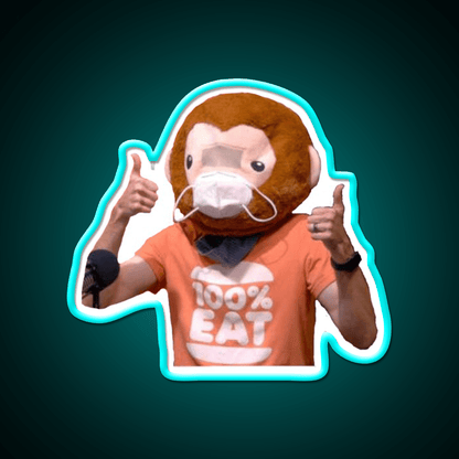 Sauce Monkey Thumb Up Fast Food Led Neon Sign For Burger Place Rgb Color - Shineneon