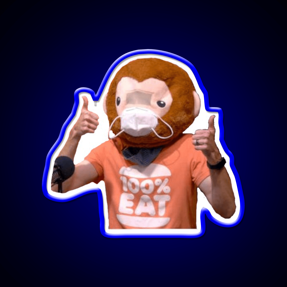 Sauce Monkey Thumb Up Fast Food Led Neon Sign For Burger Place Rgb Color - Shineneon