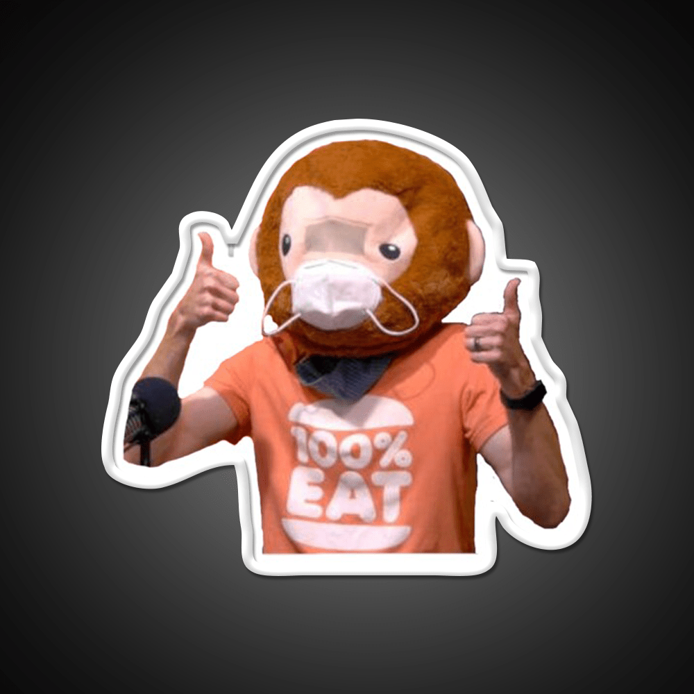 Sauce Monkey Thumb Up Fast Food Led Neon Sign For Burger Place Rgb Color - Shineneon