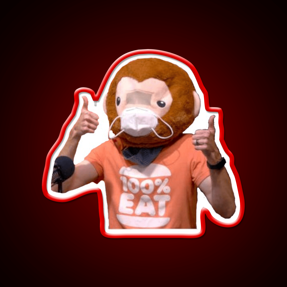 Sauce Monkey Thumb Up Fast Food Led Neon Sign For Burger Place Rgb Color - Shineneon