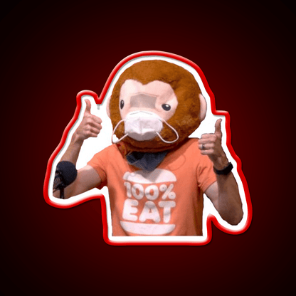 Sauce Monkey Thumb Up Fast Food Led Neon Sign For Burger Place Rgb Color - Shineneon