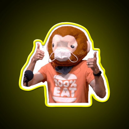 Sauce Monkey Thumb Up Fast Food Led Neon Sign For Burger Place Rgb Color - Shineneon