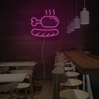 Sausage And Chicken Leg Led Neon Sign | Shineneon