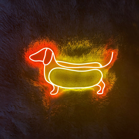 Sausage Dog Led Sign Wall Decor