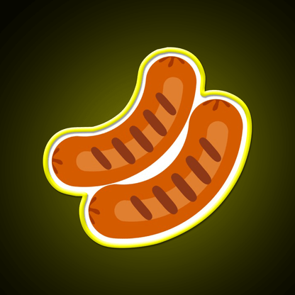 Sausages Fast Food Led Neon Sign For Burger Place Rgb Color - Shineneon