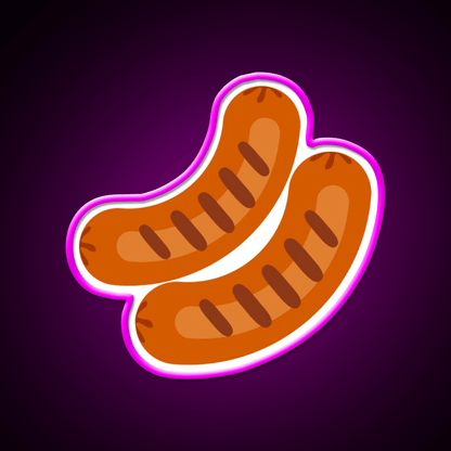 Sausages Fast Food Led Neon Sign For Burger Place Rgb Color - Shineneon