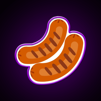 Sausages Fast Food Led Neon Sign For Burger Place Rgb Color - Shineneon