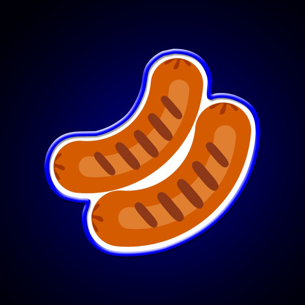 Sausages Fast Food Led Neon Sign For Burger Place Rgb Color - Shineneon