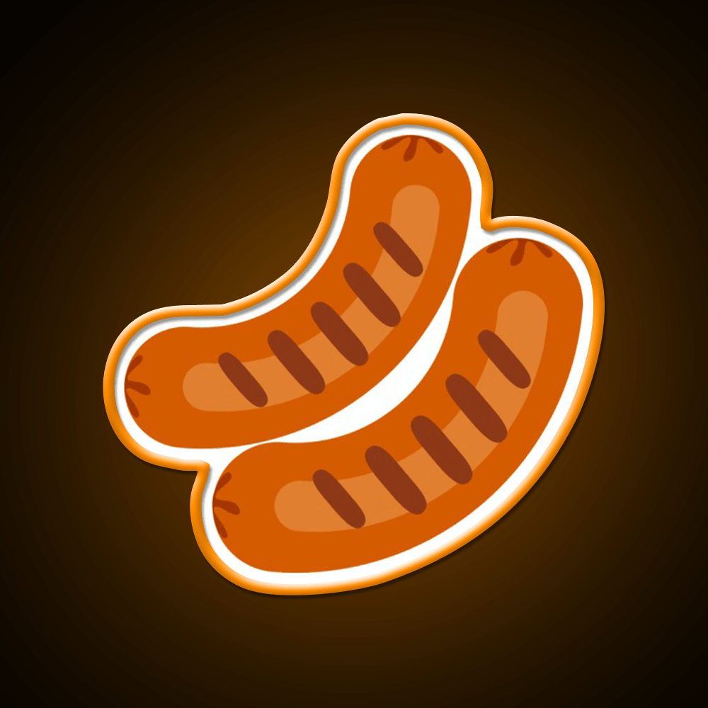 Sausages Fast Food Led Neon Sign For Burger Place Rgb Color - Shineneon