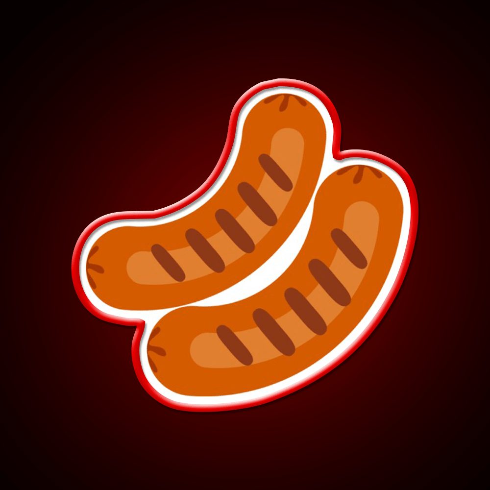 Sausages Fast Food Led Neon Sign For Burger Place Rgb Color - Shineneon