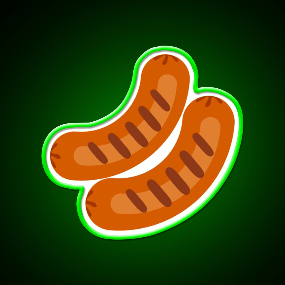 Sausages Fast Food Led Neon Sign For Burger Place Rgb Color - Shineneon