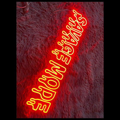 Savage Mode Quote Neon Led Sign Quote Pub Bar Hanging Led Neon Sign | Shineneon