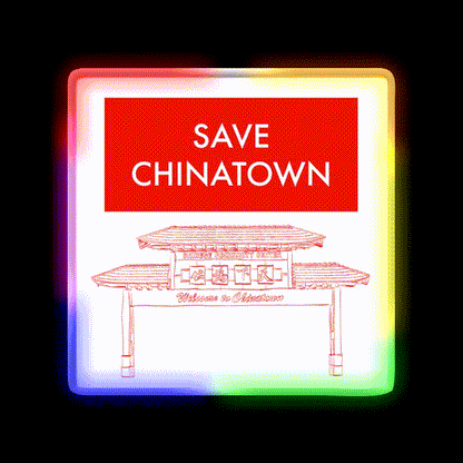 Save Chinatown Asian Cultural Led Neon Sign Rgb Color - LED neon sign close-up detail