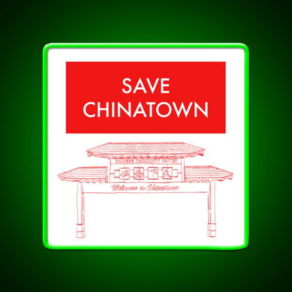 Save Chinatown Asian Cultural Led Neon Sign Rgb Color - Shineneon