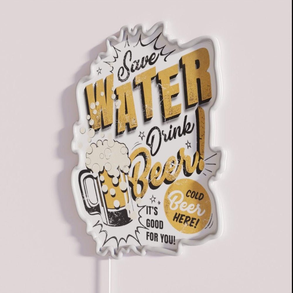 Save The Water Rgb Led Neon Sign - Shineneon