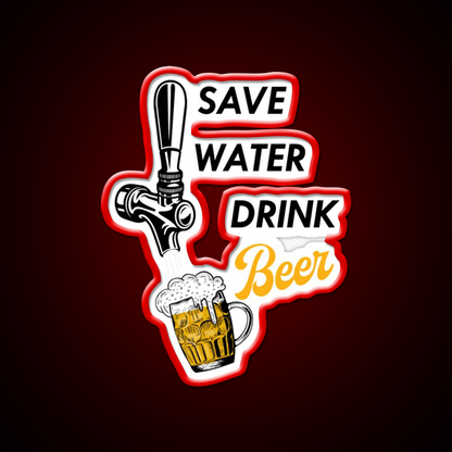 Save Water Drink Beer Bar Decor Led Neon Sign Rgb Color - LED neon sign view 10