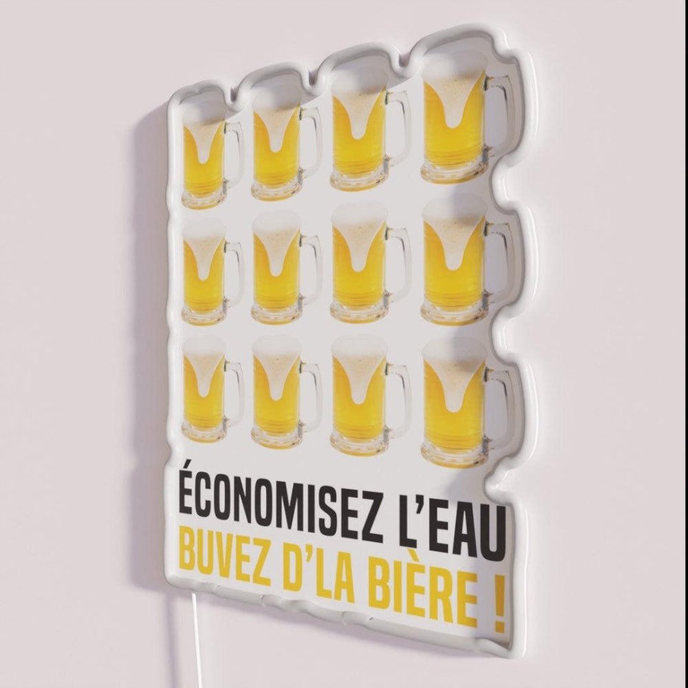 Save Water Drink Beer Cups Rgb Led Neon Sign - Shineneon