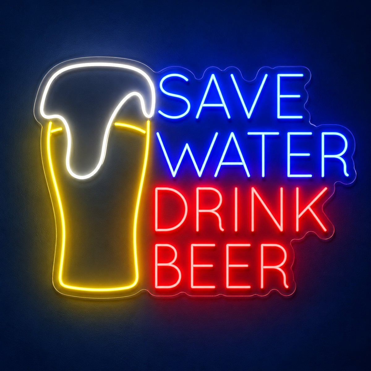 Save Water Drink Beer LED Neon Sign - product hero