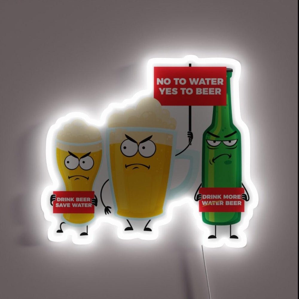 Save Water Drink Beer Type E Rgb Led Neon Sign - Shineneon
