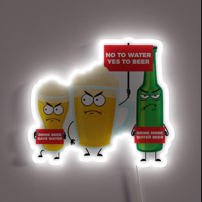Save Water Drink Beer Type E Rgb Led Neon Sign - Shineneon
