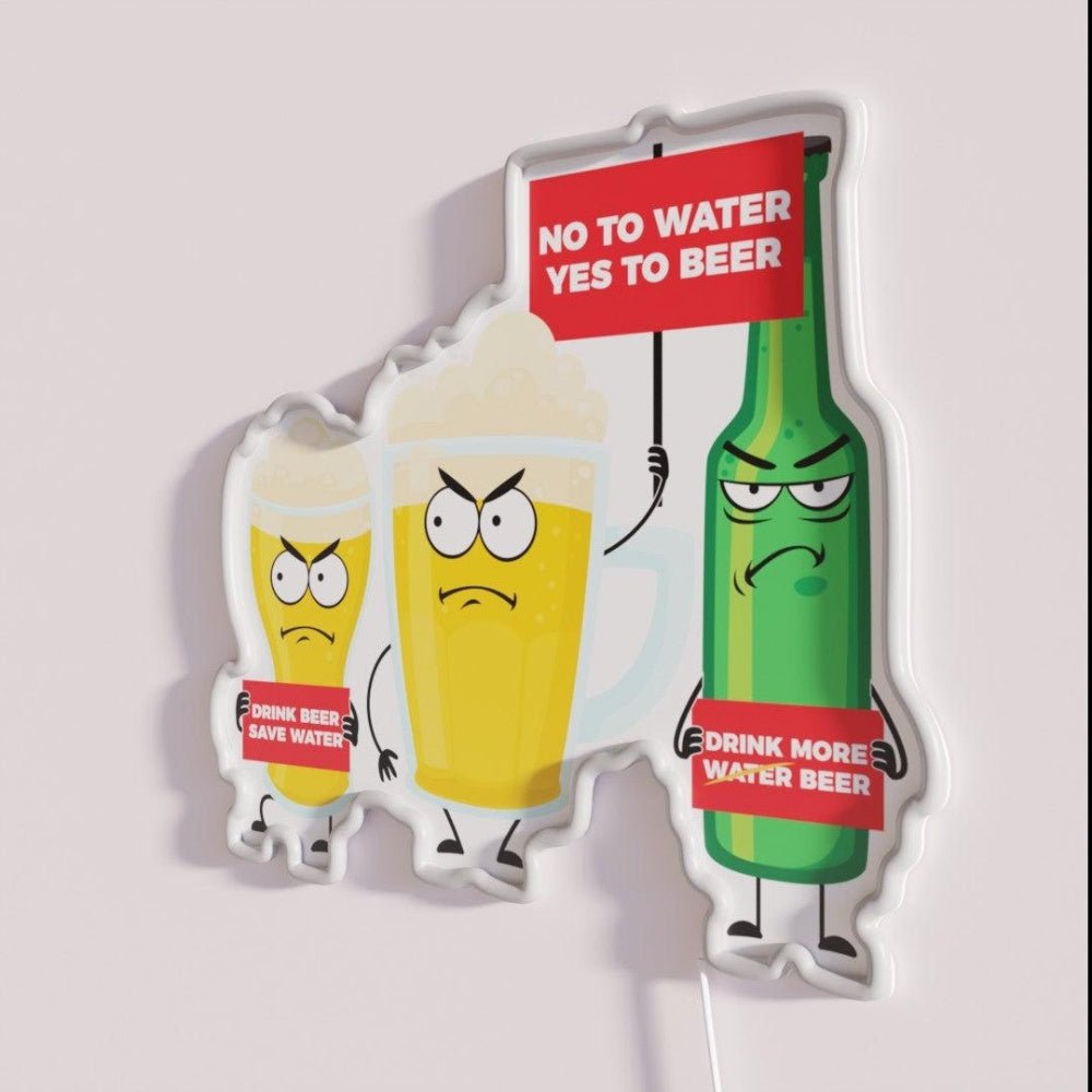 Save Water Drink Beer Type E Rgb Led Neon Sign - Shineneon