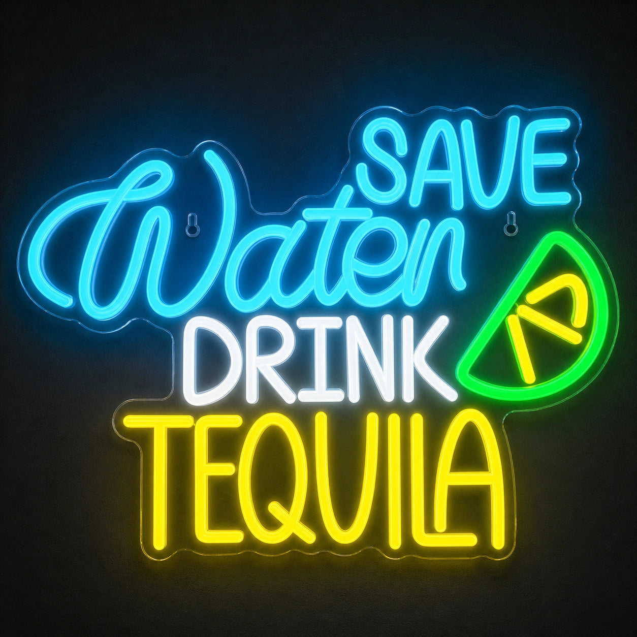 Save Water Drink Tequila LED Neon Sign Garage Man Cave Neon Sign main product image