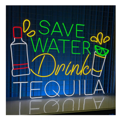 Save Water Drink Tequila Led Neon Sign Home Room Decor Bar Club Decor | Shineneon