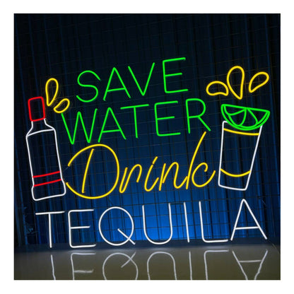 Save Water Drink Tequila Led Neon Sign Home Room Decor Bar Club Decor | Shineneon