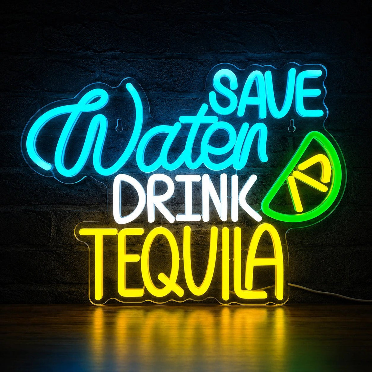 Save Water Drink Tequila Lime LED Neon Sign - Shineneon