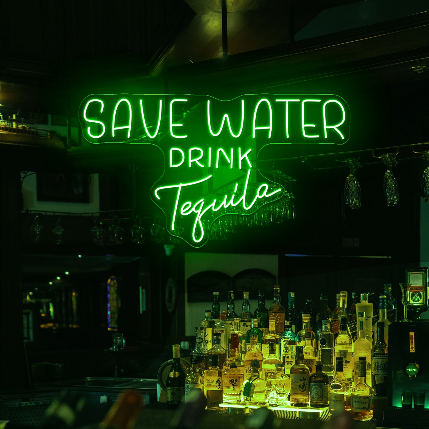 Save Water Drink Tequila Neon Sign Pink Led Signs