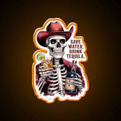 Save Water Drink Tequila Party Drink Tequila Led Neon Sign Wall Light Rgb Color - Shineneon