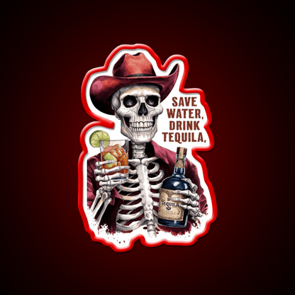 Save Water Drink Tequila Party Drink Tequila Led Neon Sign Wall Light Rgb Color - Shineneon
