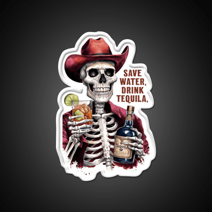 Save Water Drink Tequila Party Drink Tequila Led Neon Sign Wall Light Rgb Color - Shineneon
