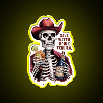 Save Water Drink Tequila Party Drink Tequila Led Neon Sign Wall Light Rgb Color - Shineneon