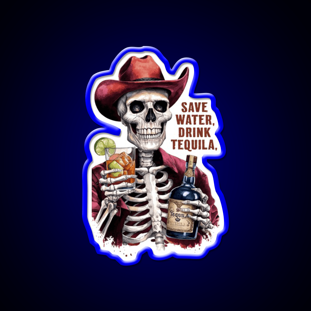Save Water Drink Tequila Party Drink Tequila Led Neon Sign Wall Light Rgb Color - Shineneon