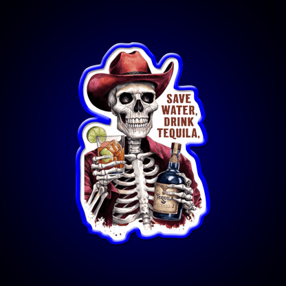 Save Water Drink Tequila Party Drink Tequila Led Neon Sign Wall Light Rgb Color - Shineneon