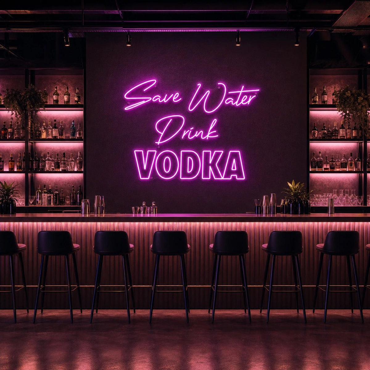 Save Water Drink Vodka LED Neon Sign - Shineneon