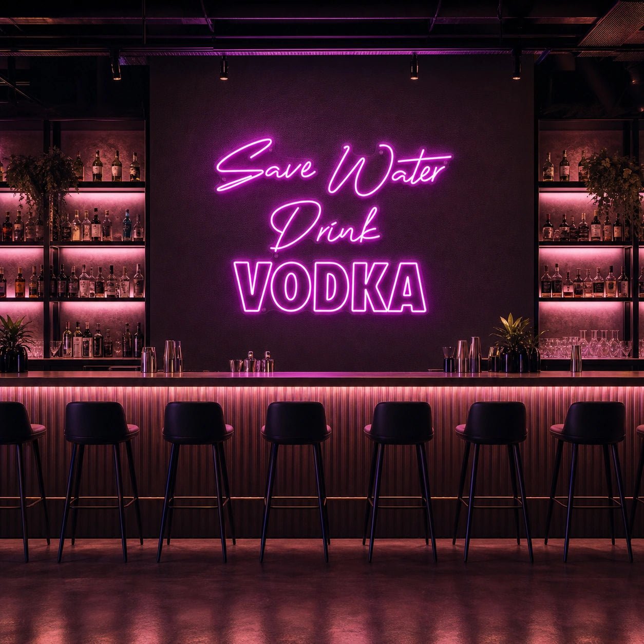 Save Water Drink Vodka LED Neon Sign Garage Man Cave Neon Sign - Shineneon