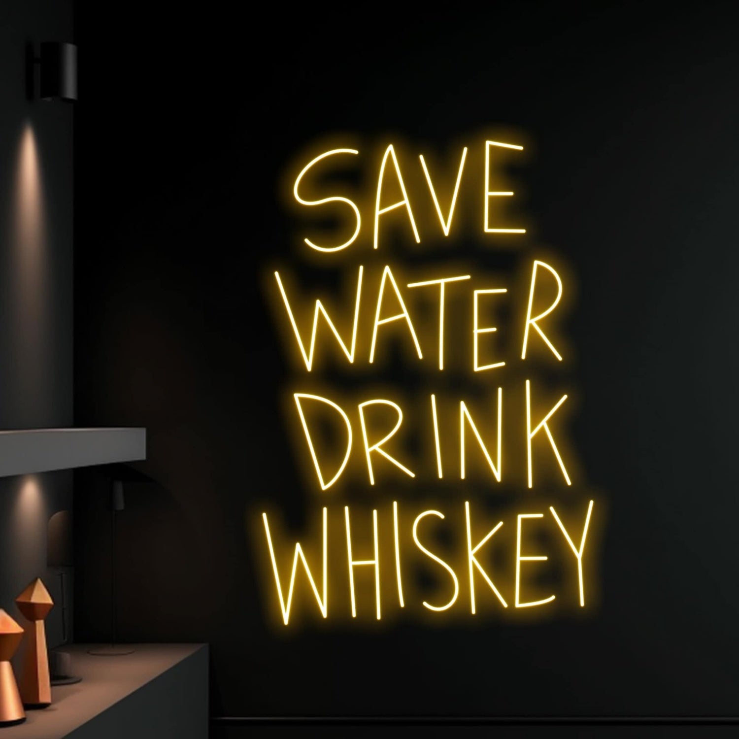 Save Water Drink Whiskey Led Neon Sign Bar Club Decor | Shineneon