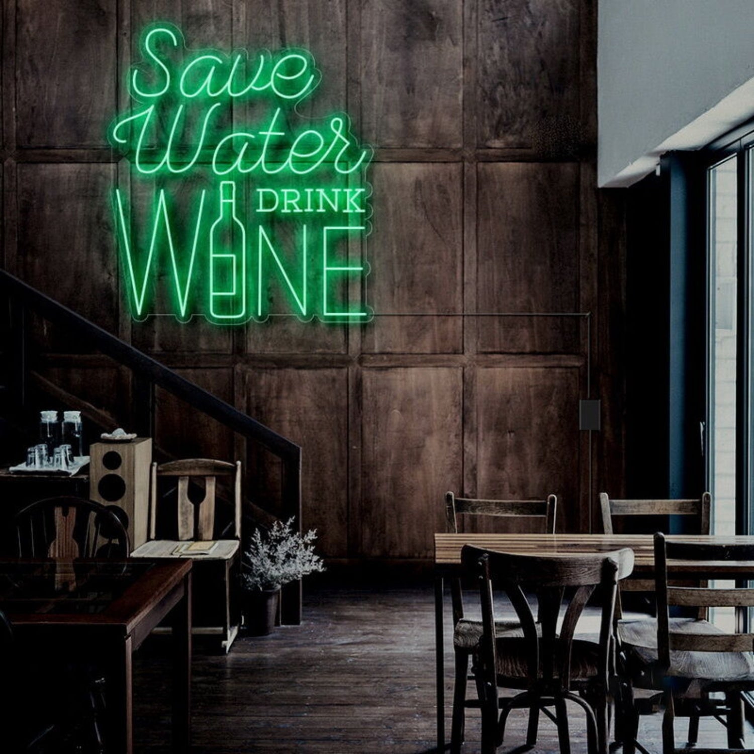 Save Water Drink Wine Led Neon Sign For Fun And Social Spaces | Shineneon