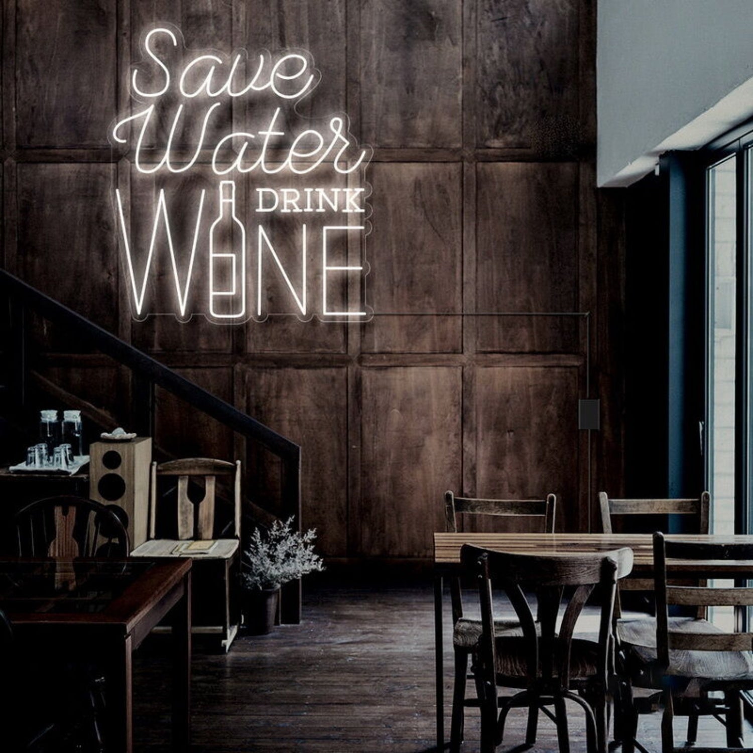 Save Water Drink Wine Led Neon Sign For Fun And Social Spaces - Shineneon