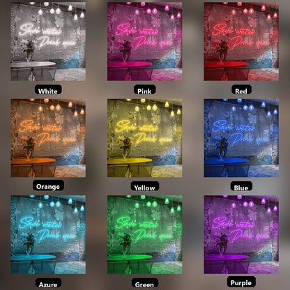 Save Water Drink Wine Wall Decor LED Neon Sign - Shineneon