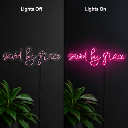 Saved By Grace LED Neon Sign - Shineneon