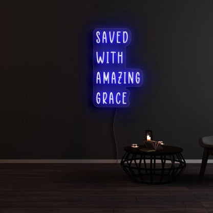 Saved With Amazing Grace Led Neon Sign - Shineneon