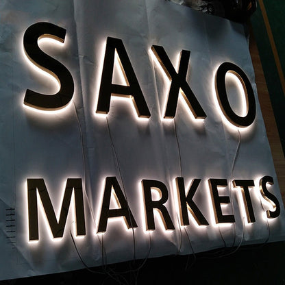 Saxo Markets 3D Backlit Channel Letters Led Light Sign - Shineneon